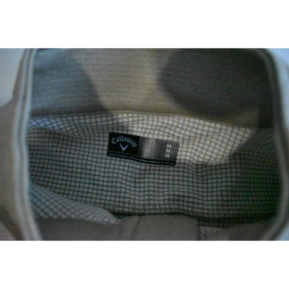 Callaway Golf Men's Med Pullover Quarter Zip Jacket Performance Grey Black - Picture 7 of 8